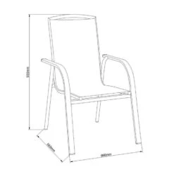 Stapelstoel Cannes - Mat Grijs -Beliani Winkel 50105027 9100