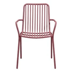 Stapelstoel Vence - Rood - 83x55x63 Cm -Beliani Winkel 50105159 0100