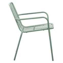 Stapelstoel Vence - Metaal Lichtgroen - 82x55x62 Cm -Beliani Winkel 50105164 8000