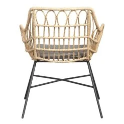 Le Sud Loungestoel Grimaud - Zwart/naturel - 82x70x67 Cm -Beliani Winkel 50105173 0900