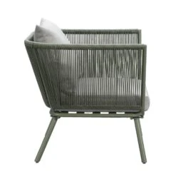 Loungestoel Almeria - Olijfgroen - 75x89x75 Cm -Beliani Winkel 50105177 0900