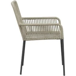 Terrasstoel Gerona - Naturel/antraciet -Beliani Winkel 50105247 8000