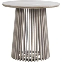 Tuintafel Saône - Acacia/greywash - 76xØ80 Cm