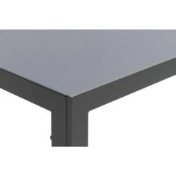 Tuintafel Savoie - Aluminium/glas Antraciet - 75x215x90 Cm -Beliani Winkel 50155148 9000