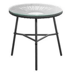 Bijzettafel Formentera - Antraciet - 50xØ50 Cm