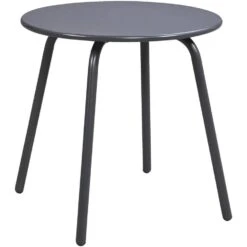 Bijzettafel Montreal - Antraciet/metaal - 45xØ45 Cm