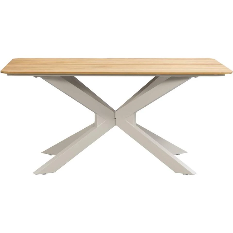 Tuintafel Perpignan - Zand/metaal - 75x160x90 Cm 2 Tuintafel Perpignan - Zand/metaal - 75x160x90 Cm - Afbeelding 2