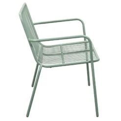 Tuinbank Vence - Metaal Lichtgroen - 81x114x62 Cm -Beliani Winkel 50205024 8000