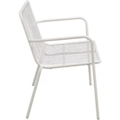 Tuinbank Vence - Metaal Zand - 81x114x62 Cm -Beliani Winkel 50205028 8000