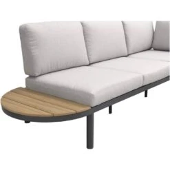 Loungebank Soulac - Antraciet - 81x243x71,5 Cm -Beliani Winkel 50205034 9001