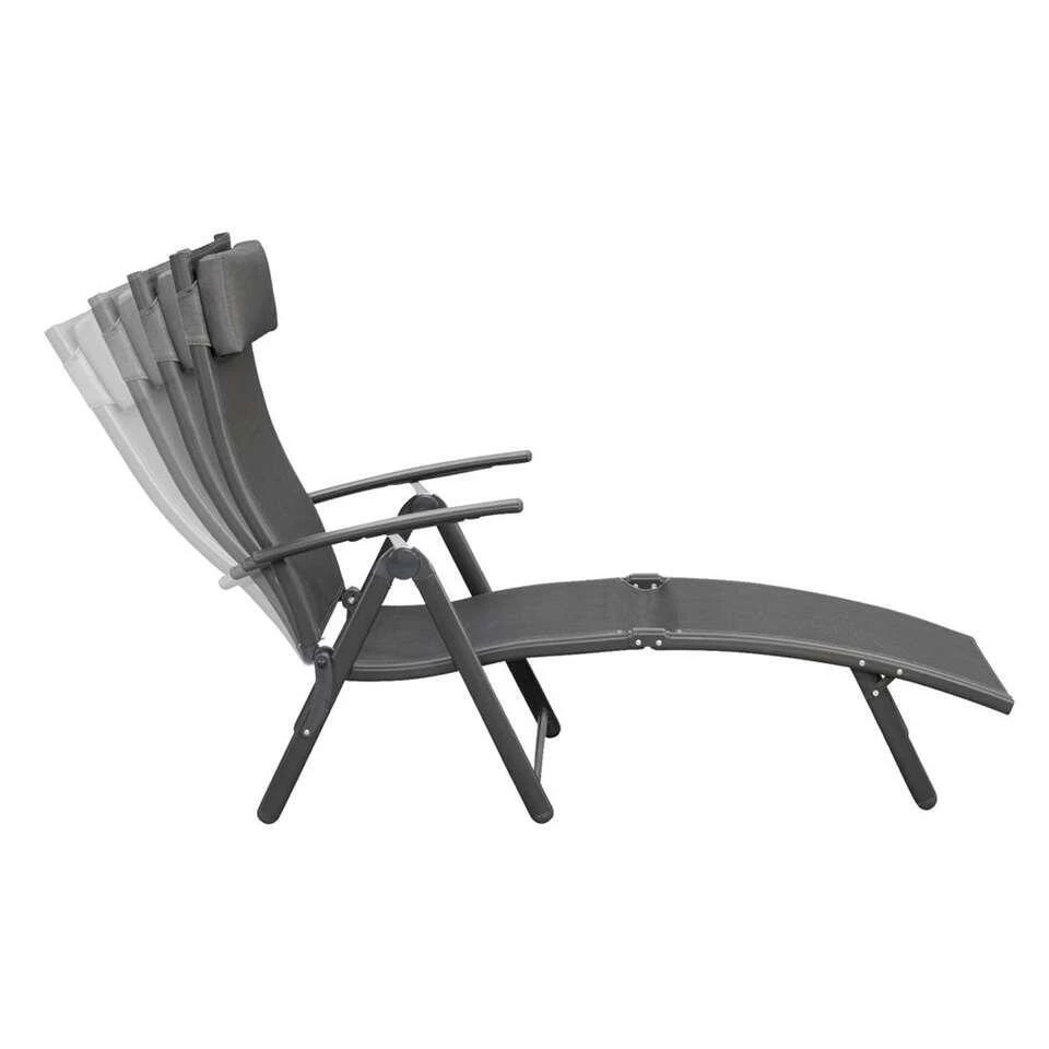 Ligbed Arles - Antraciet - 63,5x187x97,7 Cm 2 Ligbed Arles - Antraciet - 63,5x187x97,7 Cm - Afbeelding 2