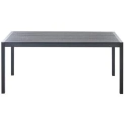 VERNIO - Tuintafel - Zwart - 90 X 180 Cm - Aluminium -Beliani Winkel 506c96050e164e889608c521bb38b74c