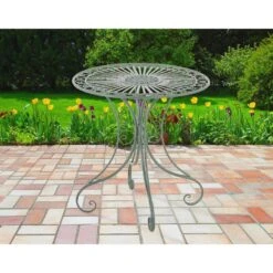 CLP Bijzettafel Tuin Hari Metaal - Antiek/groen 9 CLP Bijzettafel Tuin Hari Metaal - Antiek/groen -Beliani Winkel 508430a667eb47bcb2370ec3c54e6b0e