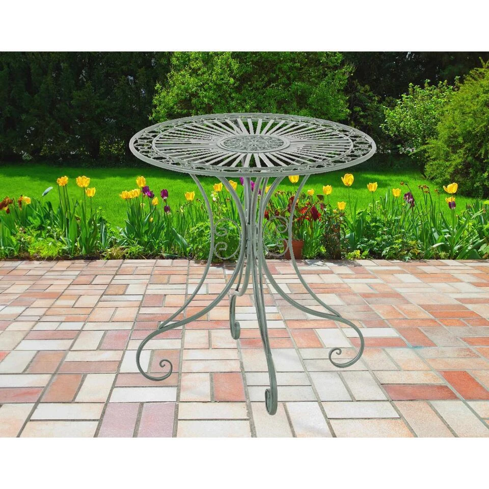 CLP Bijzettafel Tuin Hari Metaal - Antiek/groen 3 CLP Bijzettafel Tuin Hari Metaal - Antiek/groen - Afbeelding 3