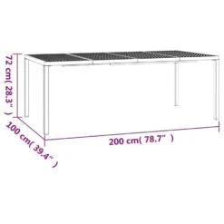 VidaXL - Tuintafel - Antraciet - Staal - 200 X 100 X 72 Cm 13 VidaXL - Tuintafel - Antraciet - Staal - 200 X 100 X 72 Cm -Beliani Winkel 514cd5ed158d4c31b7c62d2424419201