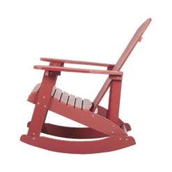 ADIRONDACK - Schommelstoel - Rood - Kunsthout -Beliani Winkel 5301b81504dd4198bf1f0e9bfe86ba41