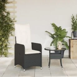 VidaXL - Tuinstoel Verstelbaar Met Kussens - Zwart - Poly Rattan 12 VidaXL - Tuinstoel Verstelbaar Met Kussens - Zwart - Poly Rattan -Beliani Winkel 534624d9794f436f80ff3c36722966bd
