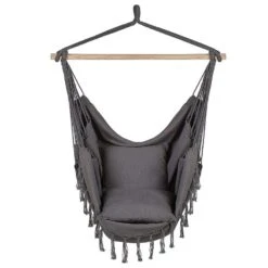 BONEA - Hangstoel - Grijs - Katoen -Beliani Winkel 557330f21c2940e0855b7beb39f05ee7