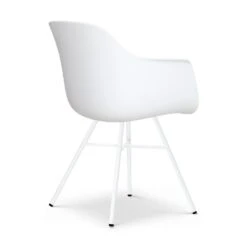 Nolon Noa-Puk Kunststof Tuinstoel Wit - Wit Onderstel -Beliani Winkel 55937336afe542cda5a5f0b1950eb9e6