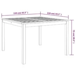 VidaXL - Tuintafel - Bruin - Acaciahout - 110 X 110 X 75 Cm -Beliani Winkel 55a782918a4a416fafc470843a0a02de