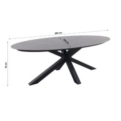 Scotland Ovale Tuintafel Centostone 220 X 115 Cm. - Marmerlook Wit -Beliani Winkel 55c0aa9dbfb24d1db3b8b6c9cc1f3ce4