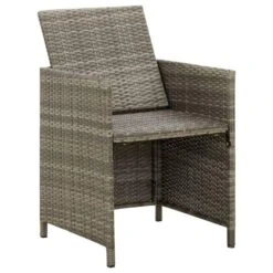VidaXL - Buitenstoel - Grijs - Poly Rattan - 4 Stuks -Beliani Winkel 55cd78431d574585a515c5a8e30005bd