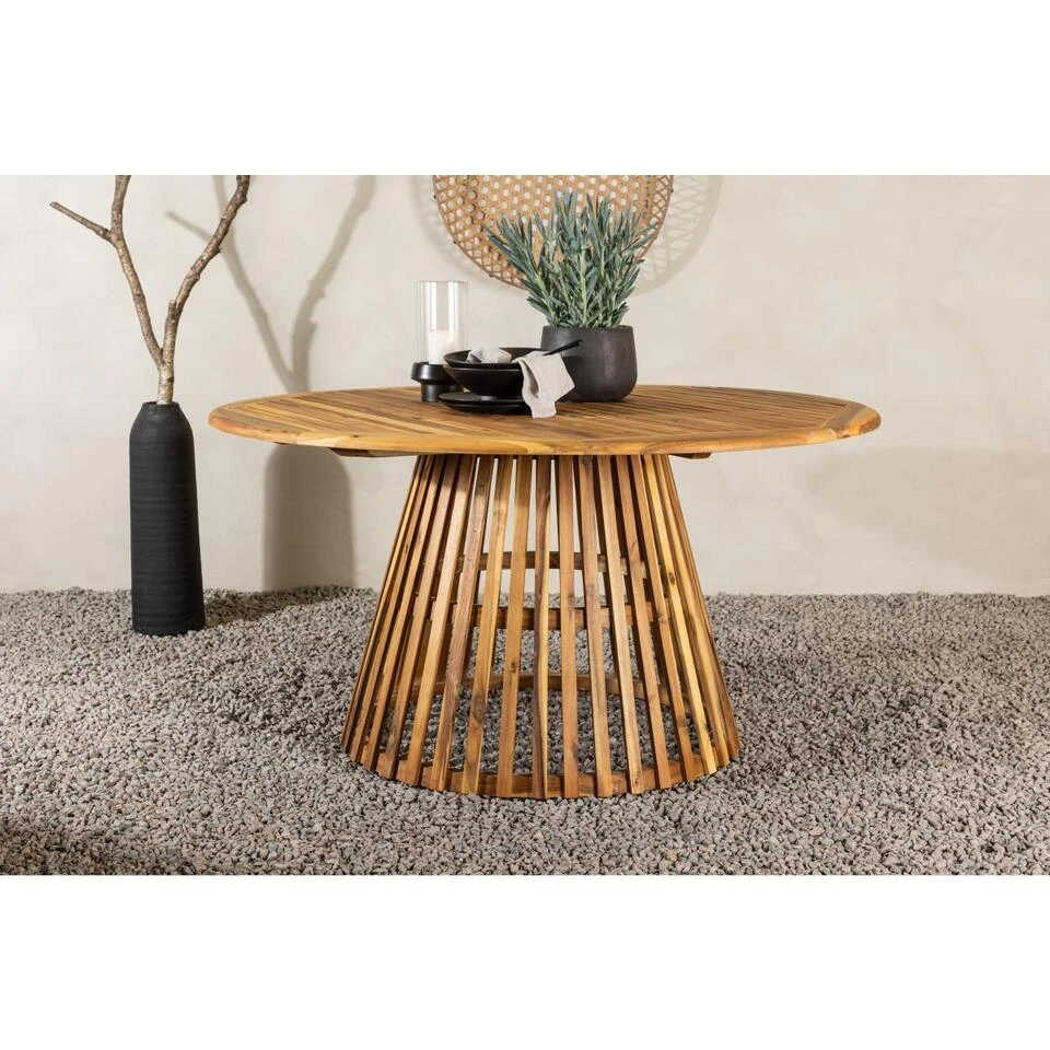Svea - Viktor Ronde Tuintafel - ø150 Cm - Naturel 2 Svea - Viktor Ronde Tuintafel - ø150 Cm - Naturel - Afbeelding 2