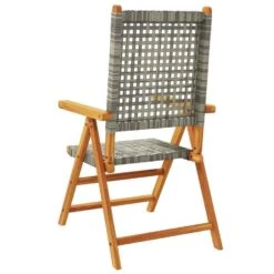 VidaXL - Tuinstoelen - Grijs - Acaciahout En Poly Rattan - 2 Stuks -Beliani Winkel 56b13e34376542d2a90c32d528cd1a2a