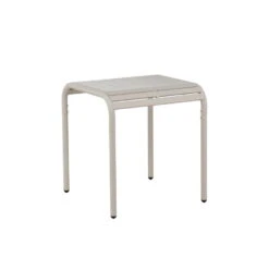 Fjôrd Bistrotafel Beige Metaal - 70x70x75cm - Borneo -Beliani Winkel 57727ae7b5db4f8fbba193fcae76d359