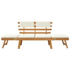 VidaXL - Tuinbank - Crème - Acaciahout - 190 Cm - 2-in-1 - Met Kussen 13 VidaXL - Tuinbank - Crème - Acaciahout - 190 Cm - 2-in-1 - Met Kussen -Beliani Winkel 57e349dd74454644bcd6fc1fd5b0e580
