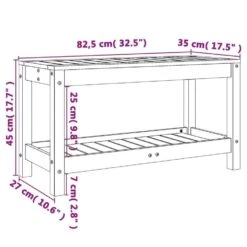 VidaXL - Tuinbank - Zwart - Grenenhout - 82.5 X 35 X 45 Cm -Beliani Winkel 59254aeaf7c54d988dae59847f955a42