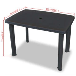 VidaXL Tuintafel 101x68x72 Cm Kunststof Antraciet -Beliani Winkel 5b0378b82b504dd5bc8d3f5f949cdb1f