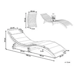 LUINO - Ligstoel - Grijs - Hout 12 LUINO - Ligstoel - Grijs - Hout -Beliani Winkel 5b1fb1577eb94ea79912a1e01e7970a2