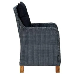 VidaXL - Tuinstoelen - Grijs - Poly Rattan - 2 Stuks - Met Kussens -Beliani Winkel 5b6f28c62b3145749e831719175352cc