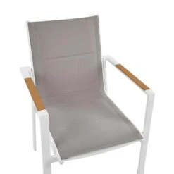 BUSSETO - Tuinstoel Set Van 4 - Grijs - Aluminium -Beliani Winkel 5b761bfdf10e4574bf6c4f6ba1683569