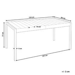 BARTICA - Tuintafel - Bruin - 154 X 84 Cm - Synthetisch Materiaal -Beliani Winkel 5c52515a8e124113b54f6d21f16d4134 2