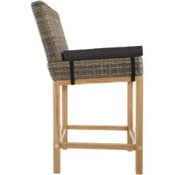 Tectake Wicker Bartafel Lovas Met 6 Stoelen Latina, Natuur -Beliani Winkel 5c78cbce875844f78e36c9f534f3ba8b