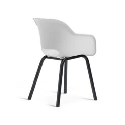 Keter Noa Tuinstoel - 2 Stuks - 55x56.5x80cm - Metalen Onderstel - Wit -Beliani Winkel 5df9cc2f169546ee98eef90a57806358