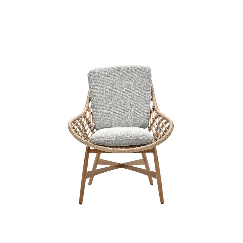Castello Lounge Fauteuil - Light Teak Look - Natural Rotan-merino Sand 8 Castello Lounge Fauteuil - Light Teak Look - Natural Rotan-merino Sand - Afbeelding 8