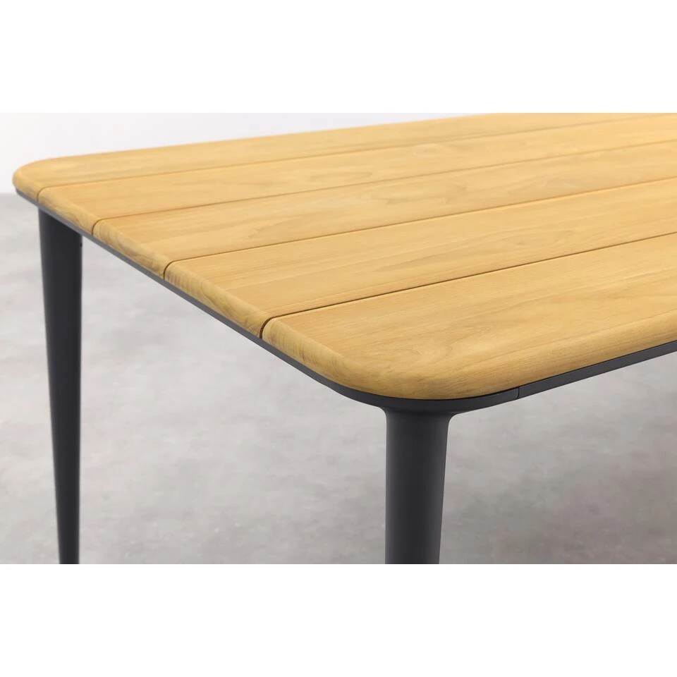 Vdgarde Premium Alaska Tuintafel - Teak/alu - Antraciet - 270x100 Cm 5 Vdgarde Premium Alaska Tuintafel - Teak/alu - Antraciet - 270x100 Cm - Afbeelding 5