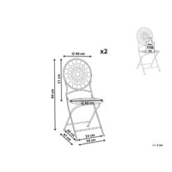 Beliani Tuinstoel SCARIO - Rood Ijzer -Beliani Winkel 5f0809e77bbf4e87801bac64b65f7071