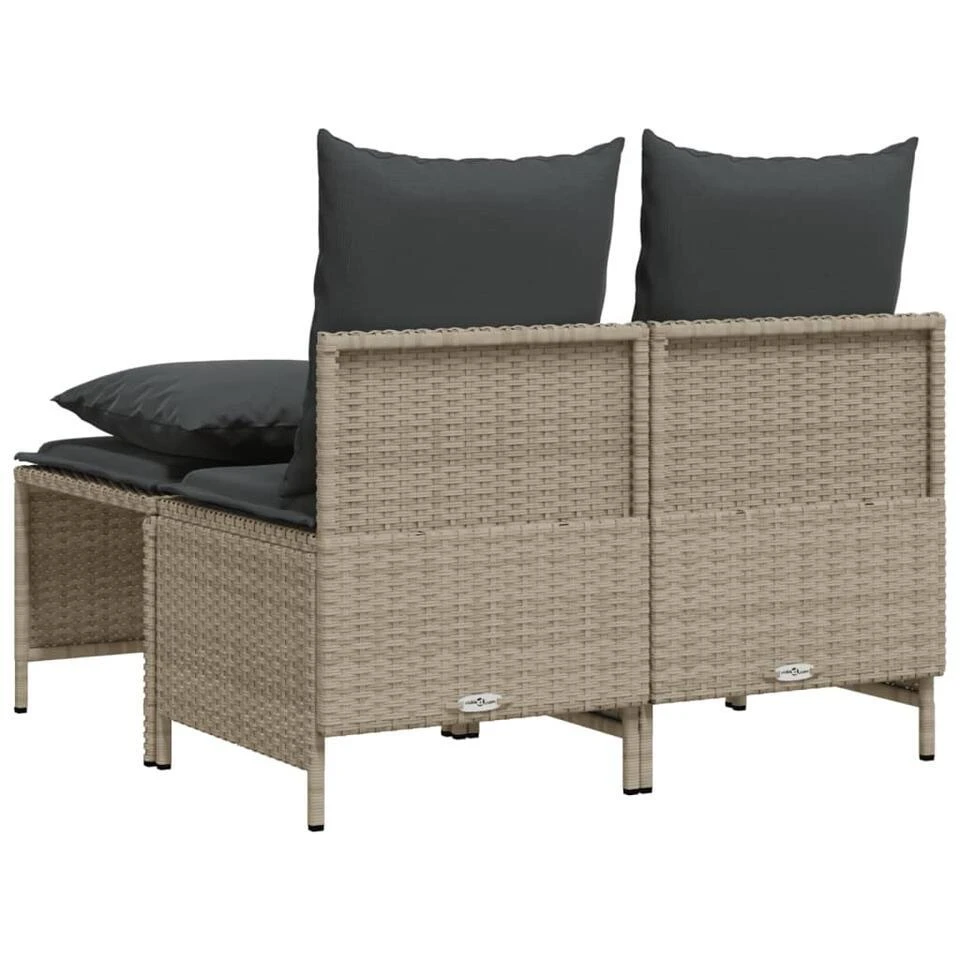 VidaXL - Loungeset - Grijs - Poly Rattan 5 VidaXL - Loungeset - Grijs - Poly Rattan - Afbeelding 5
