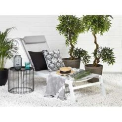 Beliani Tuinligstoel CATANIA - Grijs Polyester, Aluminium -Beliani Winkel 5fee944eaeaa440fa6a84b763175e121