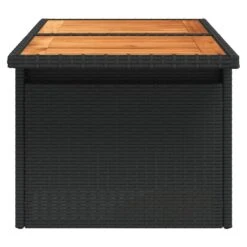 VidaXL - Tuintafel - Zwart - Poly Rattan En Acaciahout - 100x55x73 Cm -Beliani Winkel 600614be11074720bcb82382297697b0