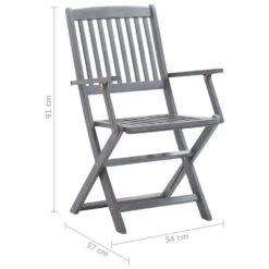 VidaXL - Tuinstoelen Met Kussens - Inklapbaar - Massief Acaciahout - 4 Stuks -Beliani Winkel 60318d1c6a93481fa48a5e9bbb2eed1c