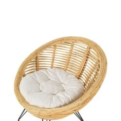 MARATEA - Tuinstoel Set Van 2 - Lichtbeige - Rotan -Beliani Winkel 6088babfc0b040c9a5e2dbe5303b1cfa
