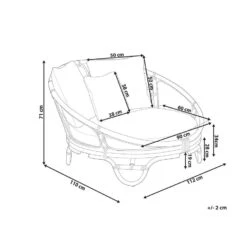 ROSSANO - Ligstoel - Natuurlijk - Rotan -Beliani Winkel 608c844086a44f458f4246895f4e33fd