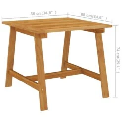 VidaXL - Tuintafel - Bruin - Acaciahout - 88 X 88 X 74 Cm -Beliani Winkel 60cb38120be146f69f7fcaf7b19467db