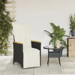 VidaXL - Tuinstoel - Zwart - Poly Rattan 13 VidaXL - Tuinstoel - Zwart - Poly Rattan -Beliani Winkel 61ab963819d74b749dc6e66b6887c5f9