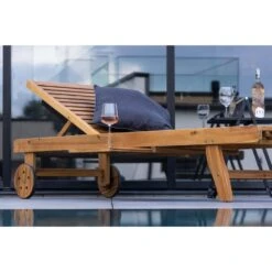 Svea - Cemre Ligbed Op Wielen - Acaciahout - Naturel -Beliani Winkel 61bdd0398032495ebcc498098b13476f